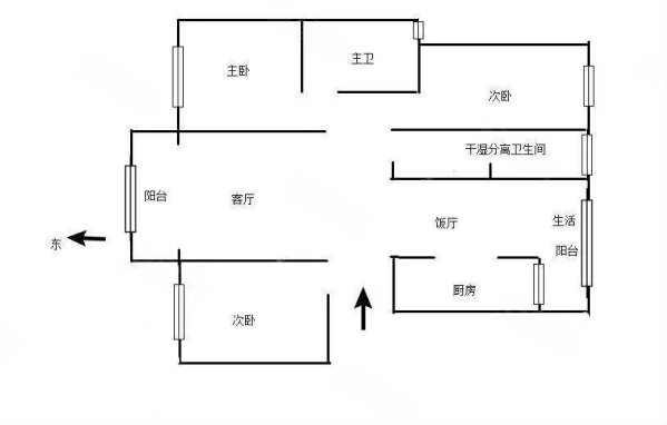 茶花谷香溪堤3室2厅2卫112㎡南北48.8万