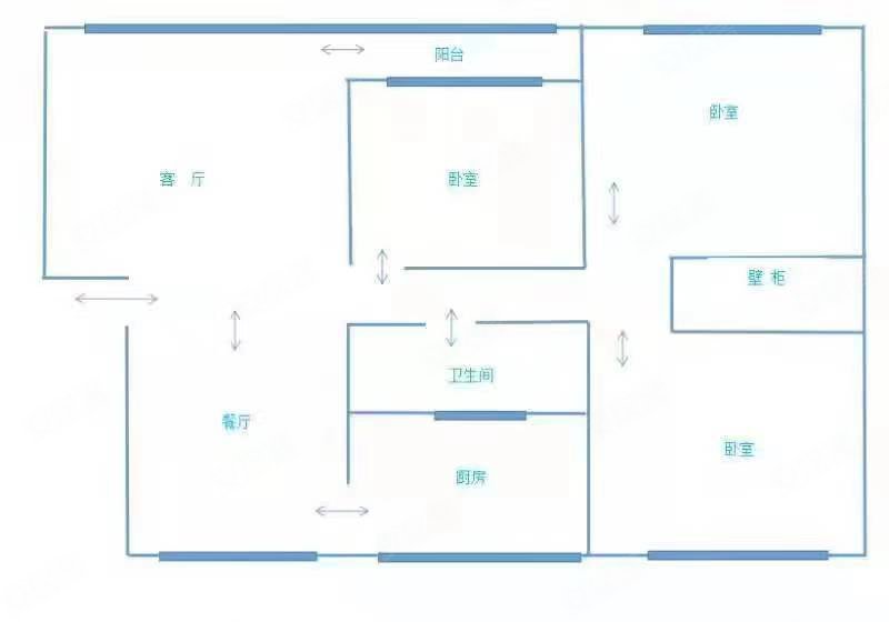 康泰花园3室2厅1卫121㎡南北53万