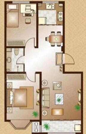 贵都花园2室2厅1卫95㎡南北105万