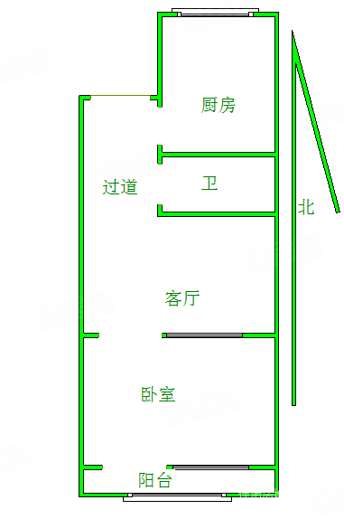 宜昌南里(和平)1室1厅1卫46㎡南220万