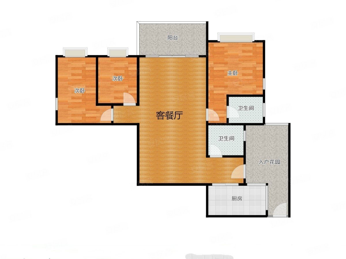 和黄御峰(一期)3室2厅2卫120.9㎡南北160万
