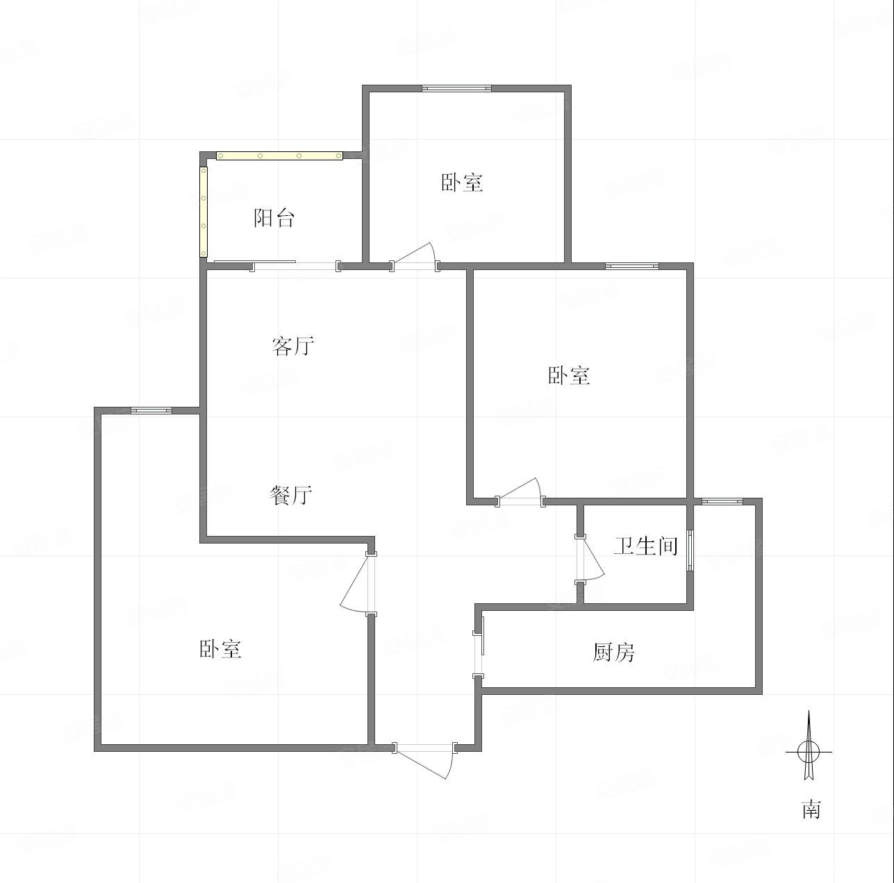 奥园越时代(D区)3室2厅1卫77.7㎡南89.6万