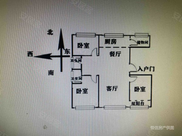 凤栖壹号院3室2厅2卫132.47㎡南102.8万