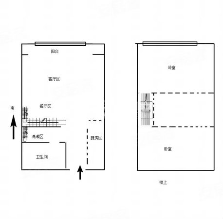 东投明月里2室2厅1卫50㎡南38万