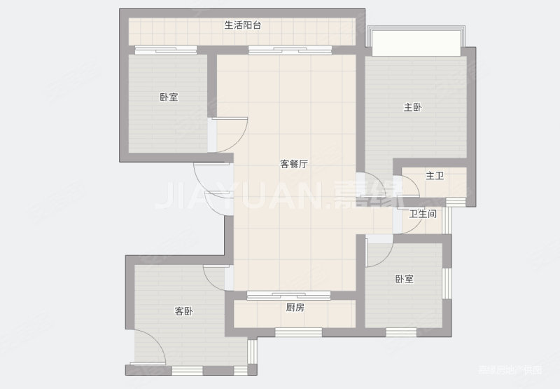 天玺名府4室2厅2卫138㎡南北288万