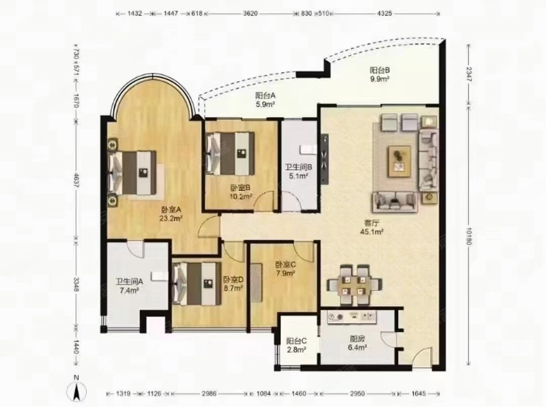 珠江帝景网红大盘 正规大四房 便宜出售 产权清晰 随时交易
