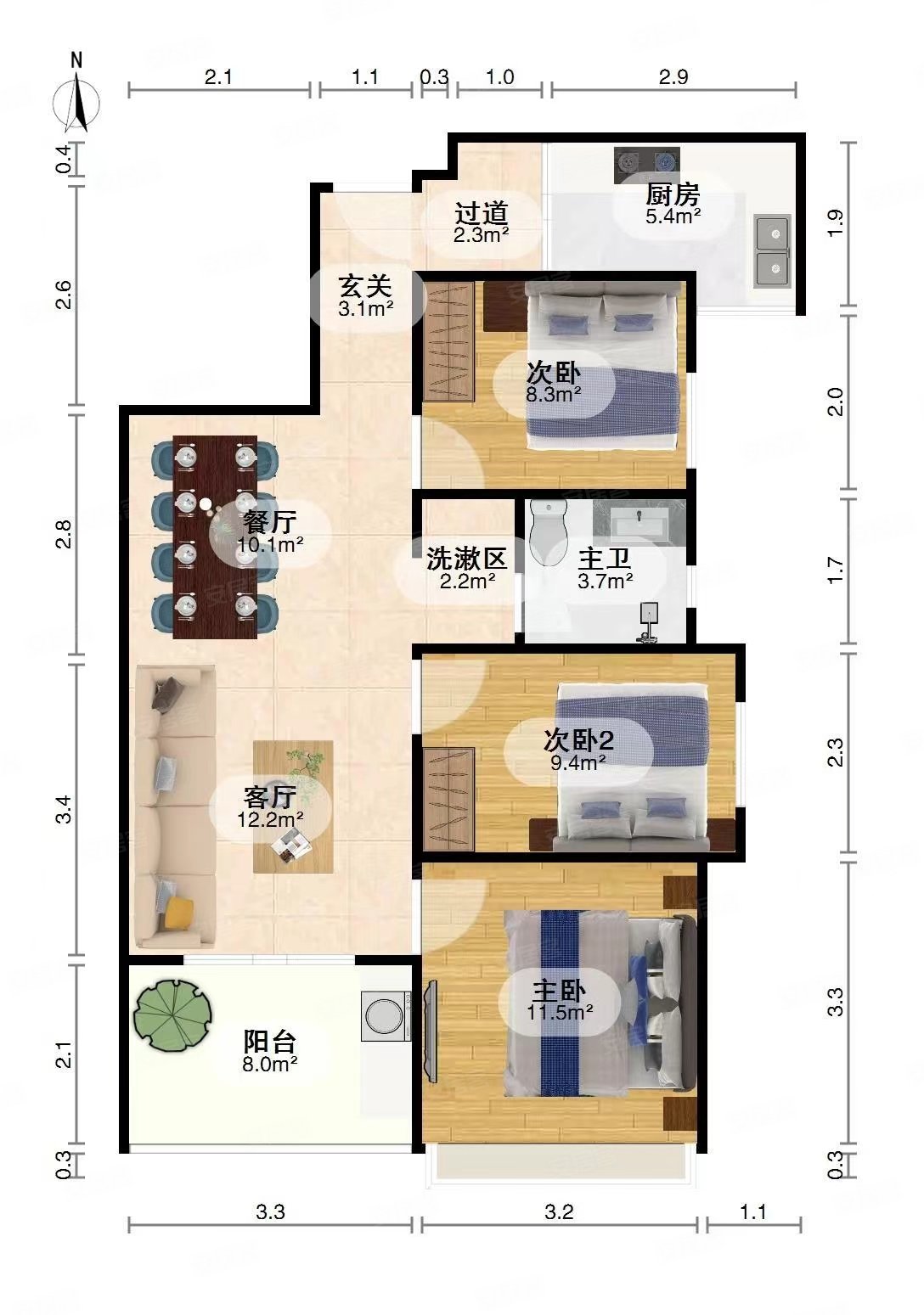 长兴中央公馆户型图图片