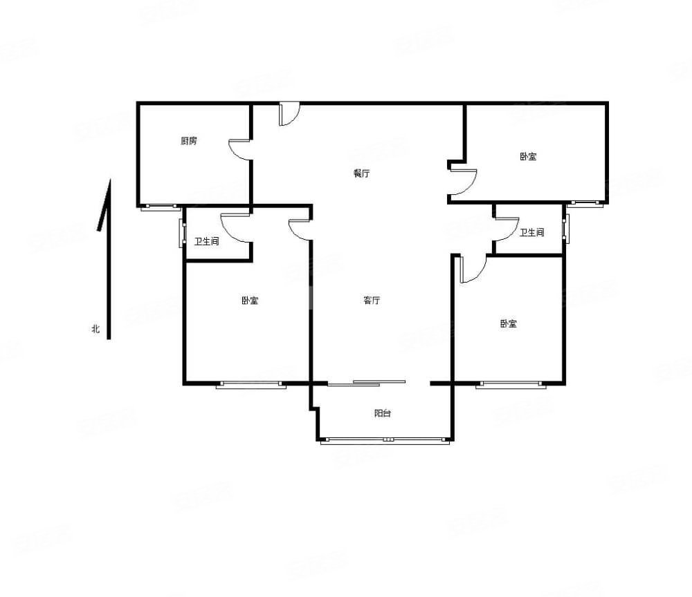 建业春天里(川汇)3室2厅2卫115㎡南北61.5万