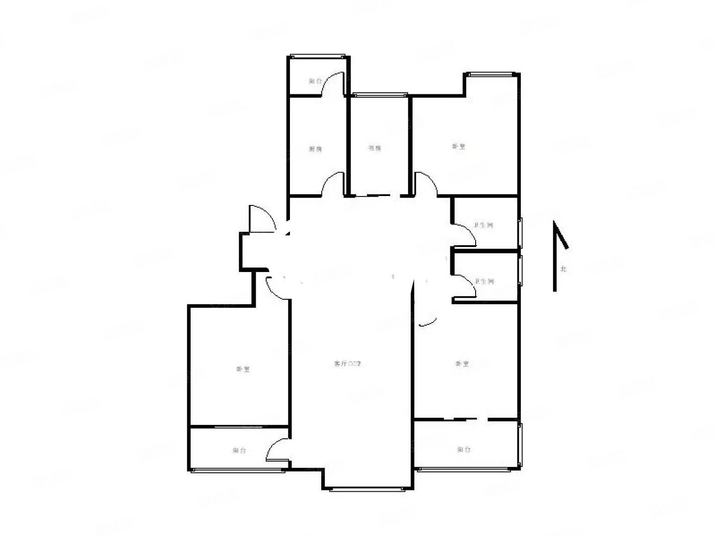 五矿九玺台4室2厅2卫143.71㎡南北450万