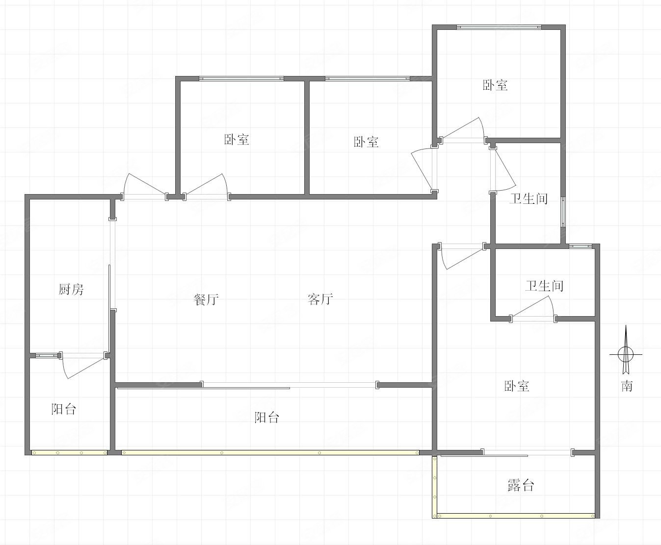 茶园麓铭府洋房带一个露台正规横厅四房