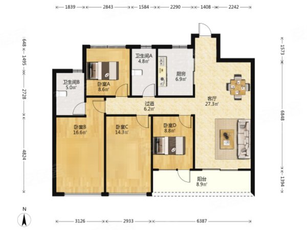 杭州临平临平理想臻品临平9号线地铁临平站,开发商精装4室拎包住,近