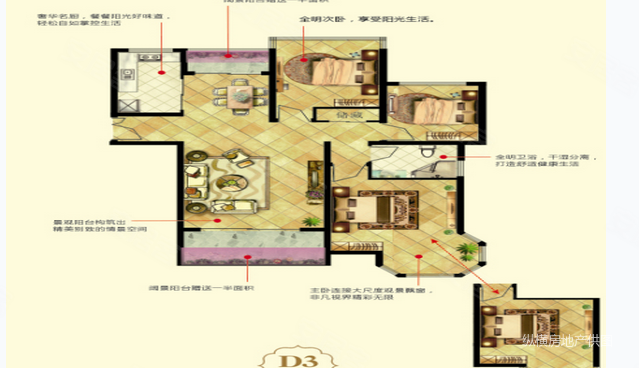 万成香格里拉(B区)3室2厅1卫105㎡南北89.9万