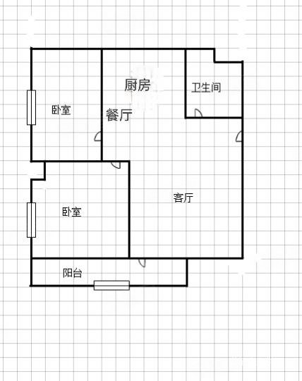 西湖春天2室2厅1卫85.07㎡南45万