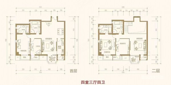 悦上城4室3厅4卫144.62㎡南268万