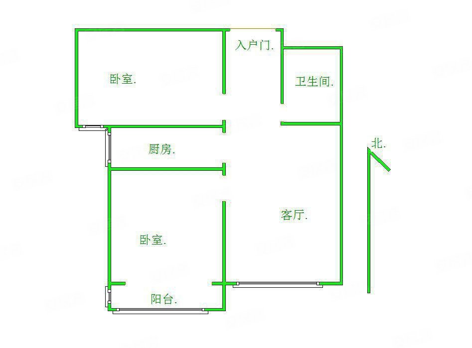 普兰庭2室2厅1卫84.1㎡南58.8万