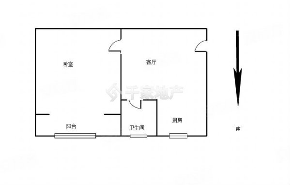 开源小区1室1厅1卫47.67㎡南北38.1万