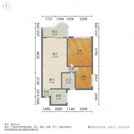 丽湖花园2室2厅1卫60㎡北181万