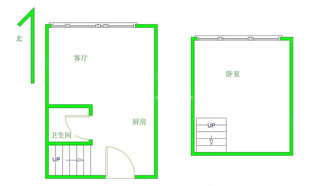 龙湖CBD光年1室1厅1卫30㎡东55万