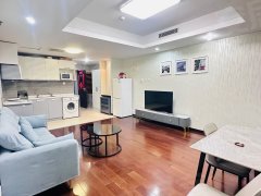 北京海淀苏州街短期出租 合同期四个月 艾瑟顿国际公寓 精装东向78平一居室出租房源真实图片