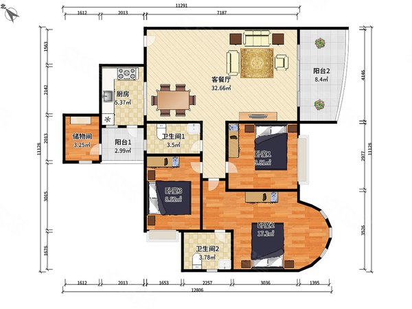 广州番禺番禺广场尚东尚筑尚东尚筑 电梯高层精装三房 南向位置安静