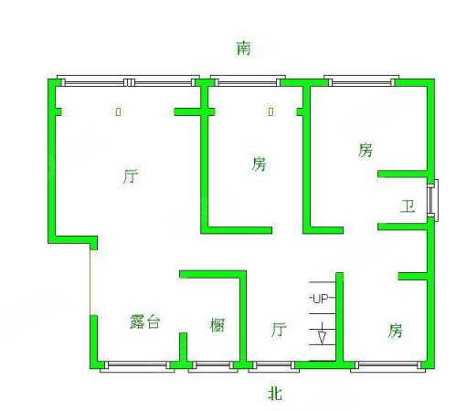 明珠广场3室2厅1卫95㎡南北59万