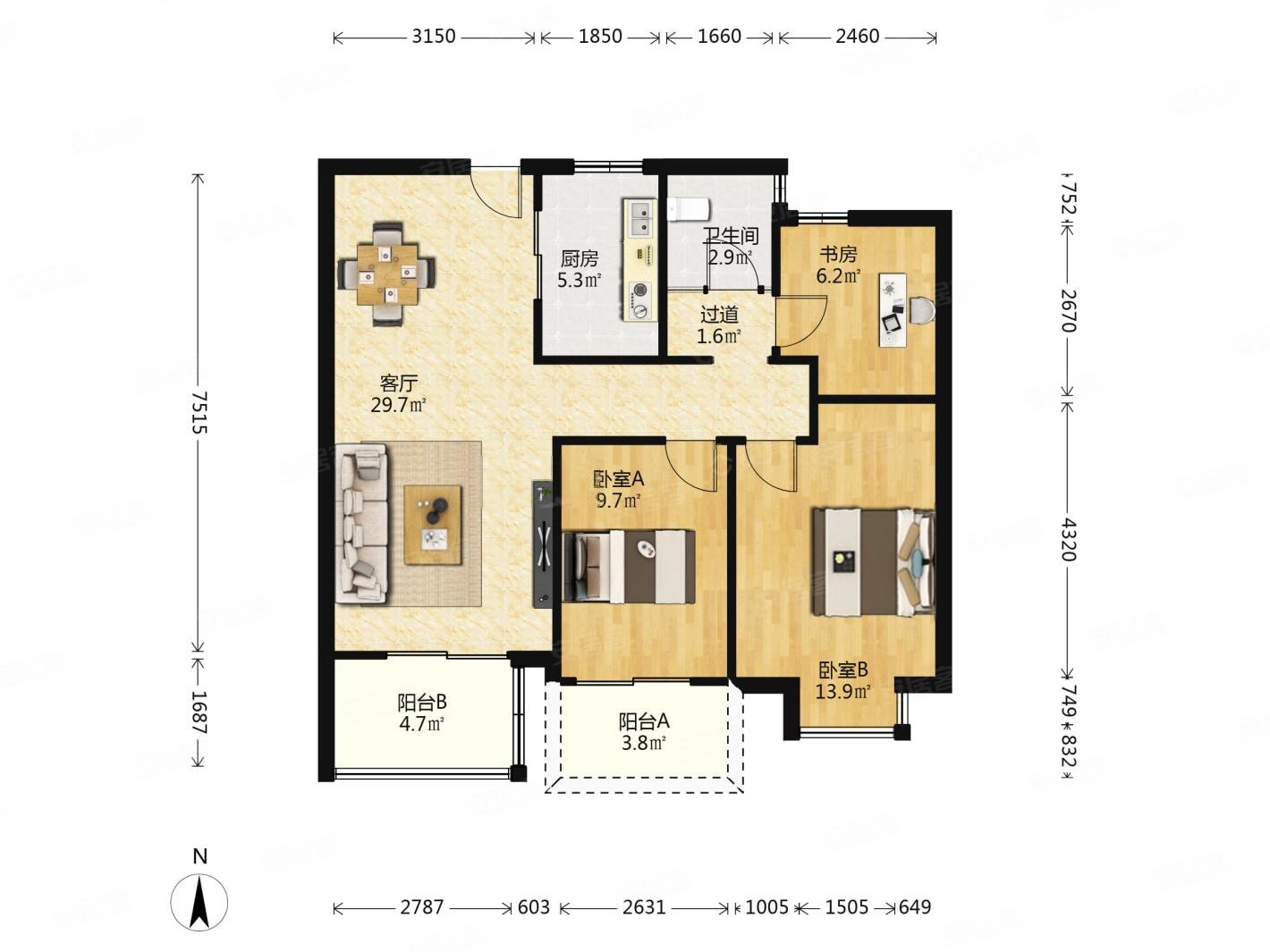 万科九都荟板楼配套齐全刚需小三居出行方便商品房