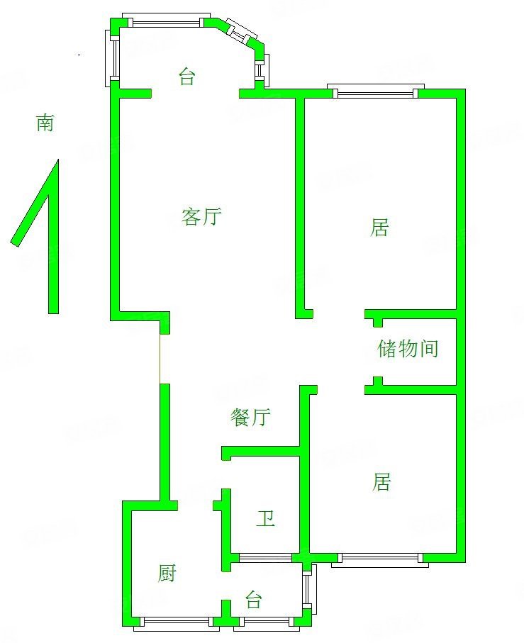 城南家园户型图图片