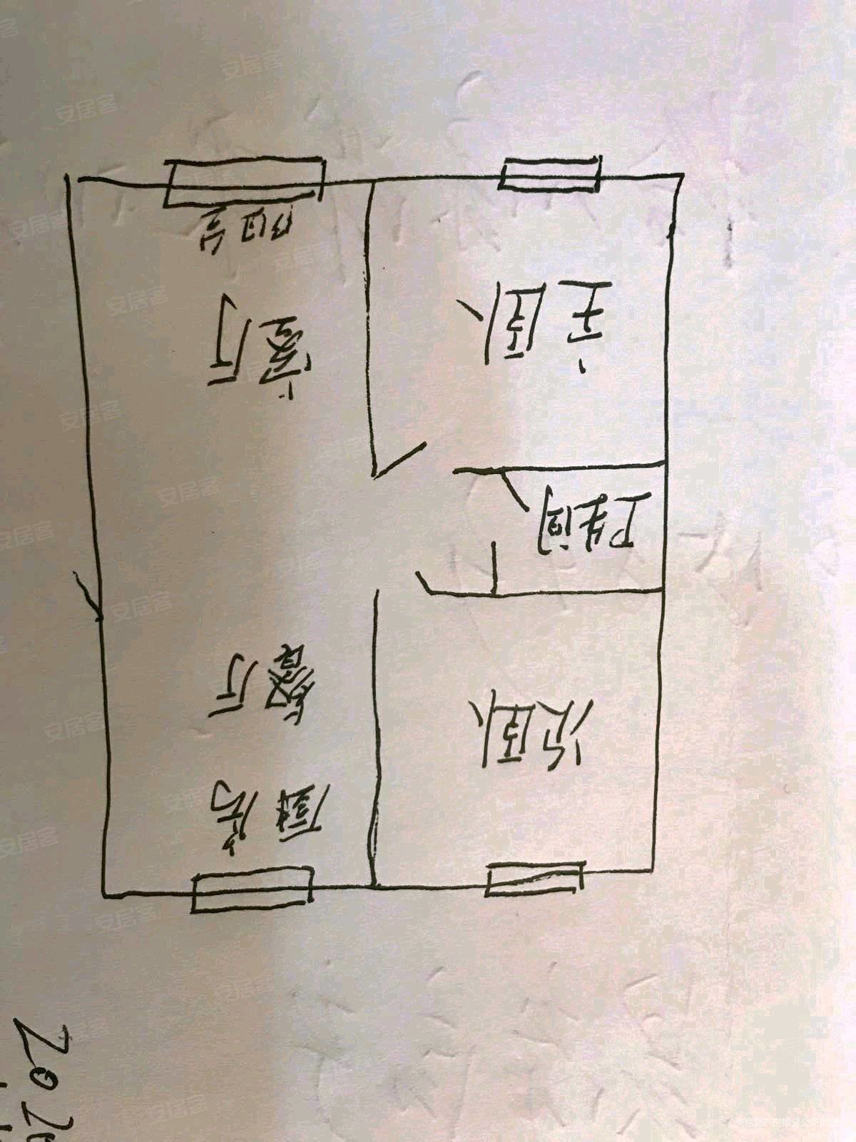 新悦小区2室2厅1卫71㎡南北27.5万