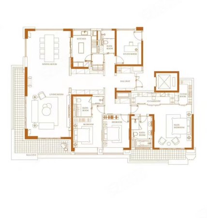 晓峰阁4室2厅3卫160㎡南68.5万