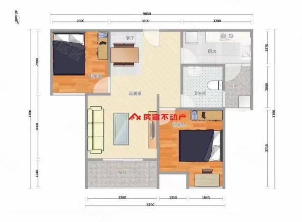 申城佳苑三期A块2室2厅1卫89.04㎡南北420万