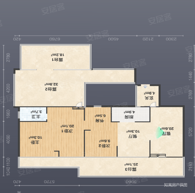 永鸿澜悦城4室2厅1卫117㎡南52.6万