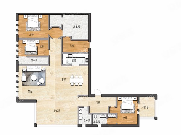 【多图】保利one56,陆家嘴租房,保利one56 3室3厅4卫 电梯房 366平米