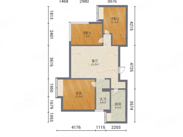 【多图】紫御东方(一期),燕子矶租房,紫御东方(一期) 3室1厅1卫 电梯