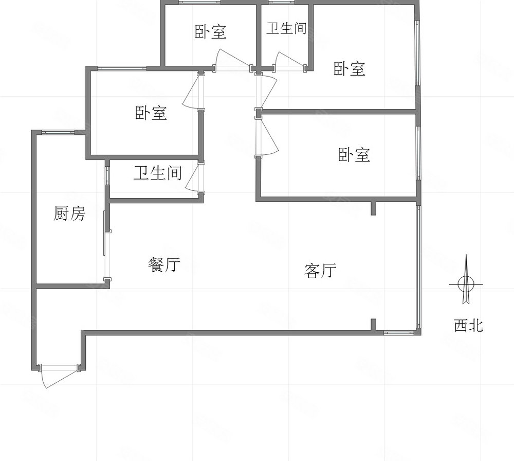 融创欧麓花园城铂爵郡(二期)4室2厅2卫117.78㎡南北102万