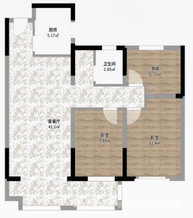 东鼎名人府邸3室2厅1卫110㎡南北100万