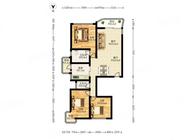 【多图】棕榈湾,沙头角租房,棕榈湾 3室2厅2卫 122平 精装修 电梯房