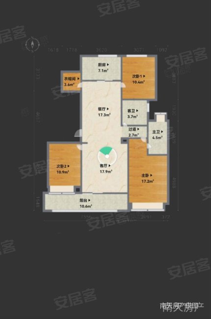 万科江东府4室2厅2卫135.85㎡南480万