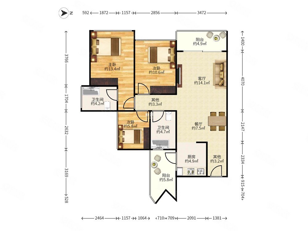龙园大观楼下配套齐全中间楼层满五年税费少