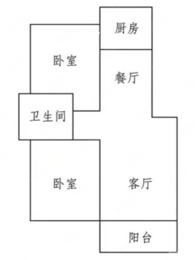 万盛丽舍商住楼2室2厅1卫104㎡南北50万