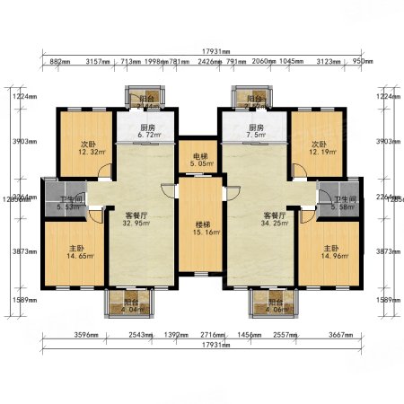 泰晤士小镇(公寓住宅)6室2厅3卫123.08㎡南北388万