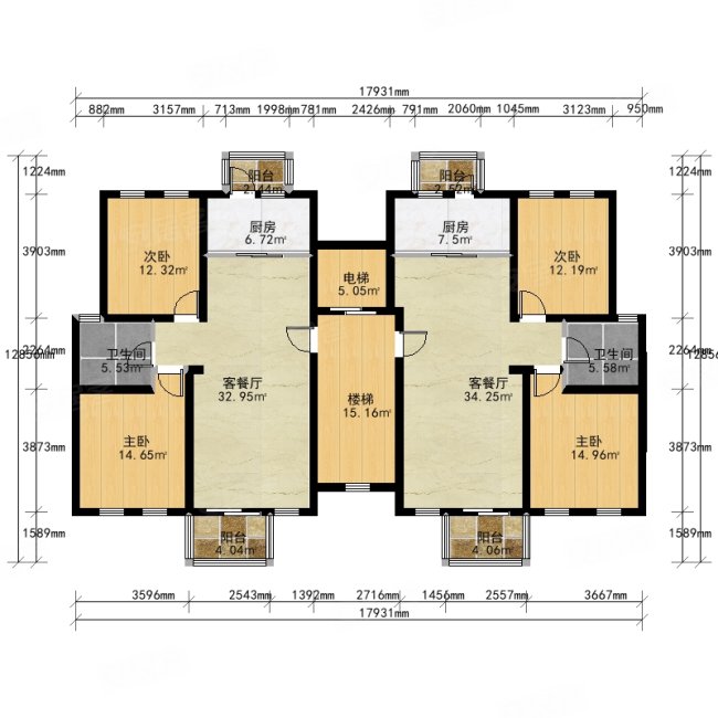 泰晤士小镇(公寓住宅)6室2厅3卫123.08㎡南北388万