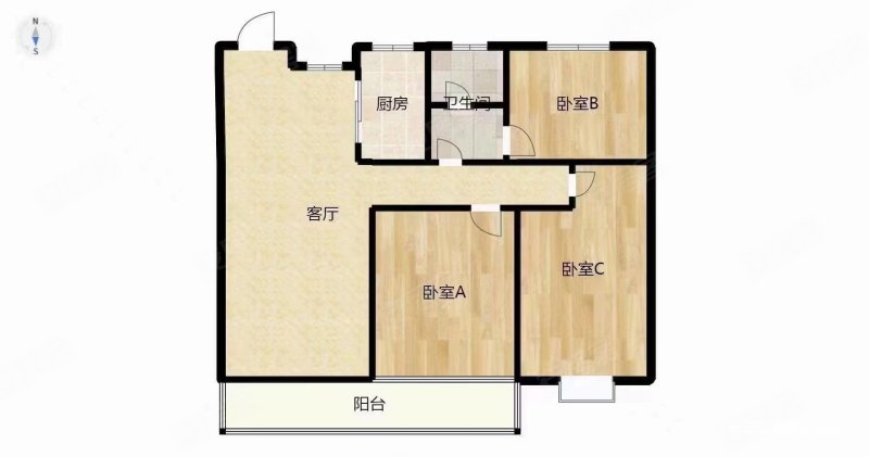 尚都艳澜山2室1厅1卫95.6㎡南北52.8万