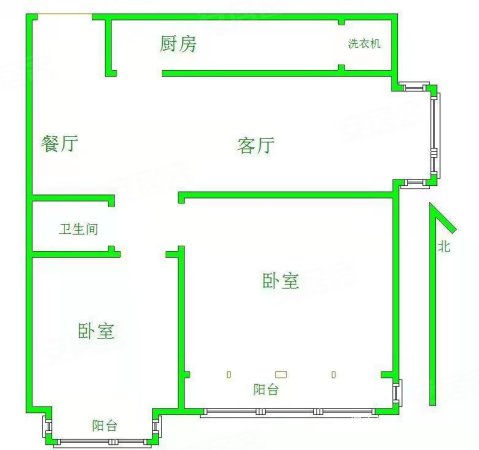 长城家园(北区)2室2厅1卫102㎡南75万