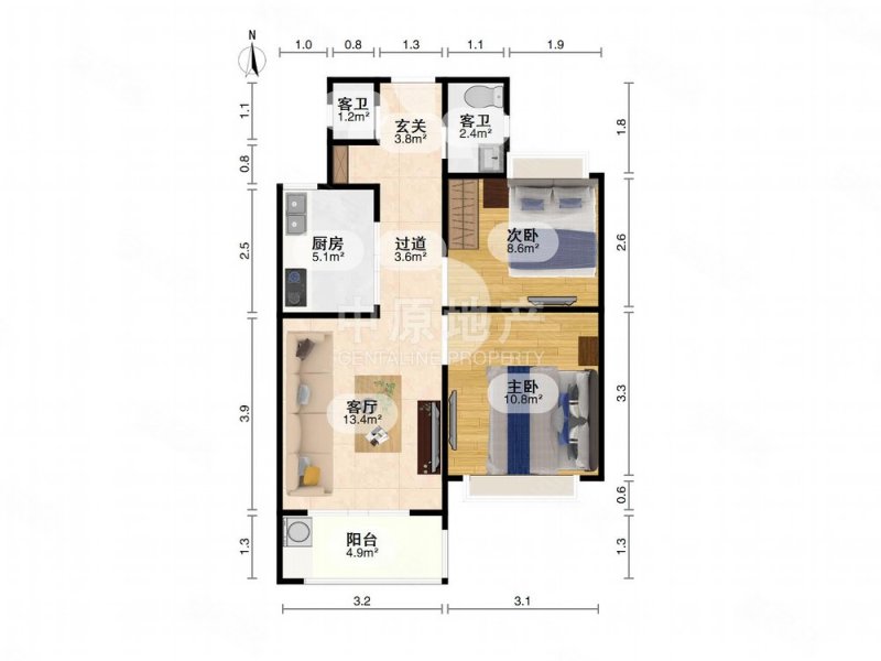 路劲上海派Ⅱ盛世景庭2室2厅1卫71.22㎡南225万