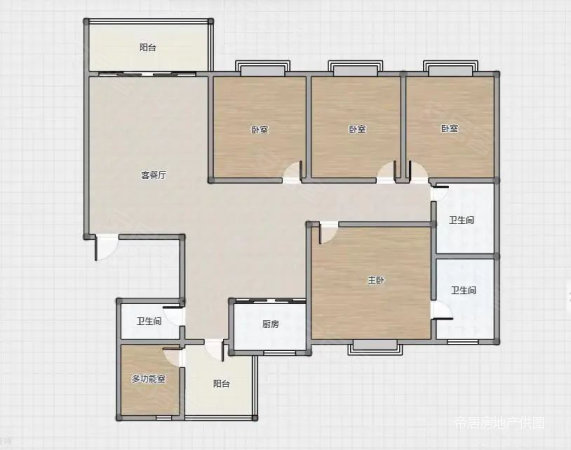 恒裕海湾4室2厅3卫175㎡南172万