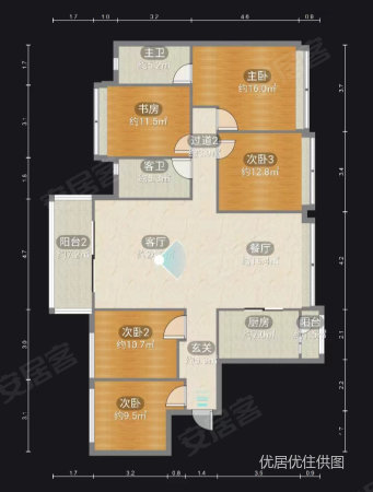 碧桂园贵阳一号锦园5室2厅2卫136㎡南北75万