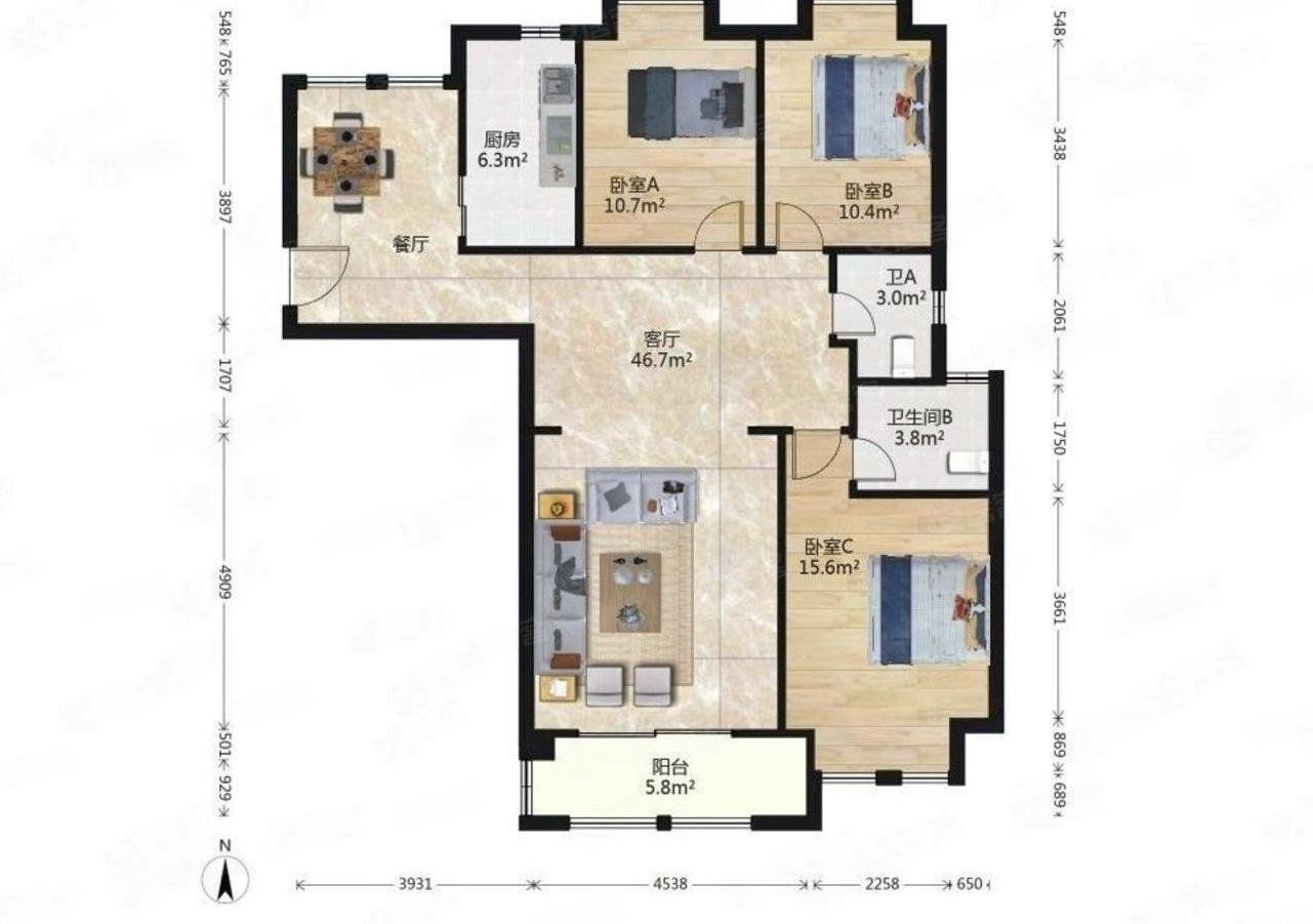 空间布局有致和谐有序你梦寐以求的家