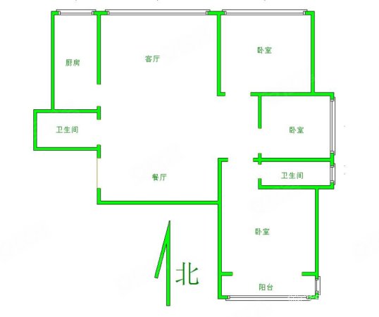 公园时代3室2厅2卫133㎡南北146万