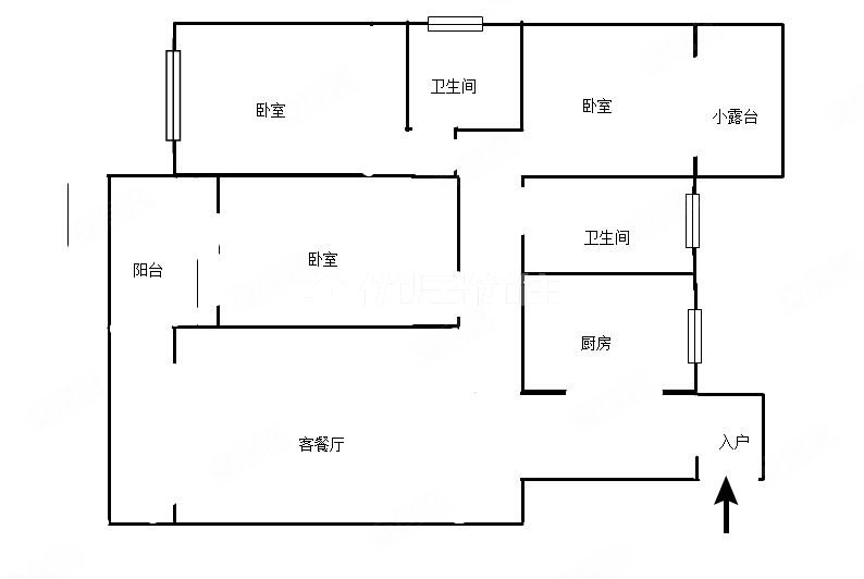 智禧湾3室2厅2卫135.68㎡南北96万