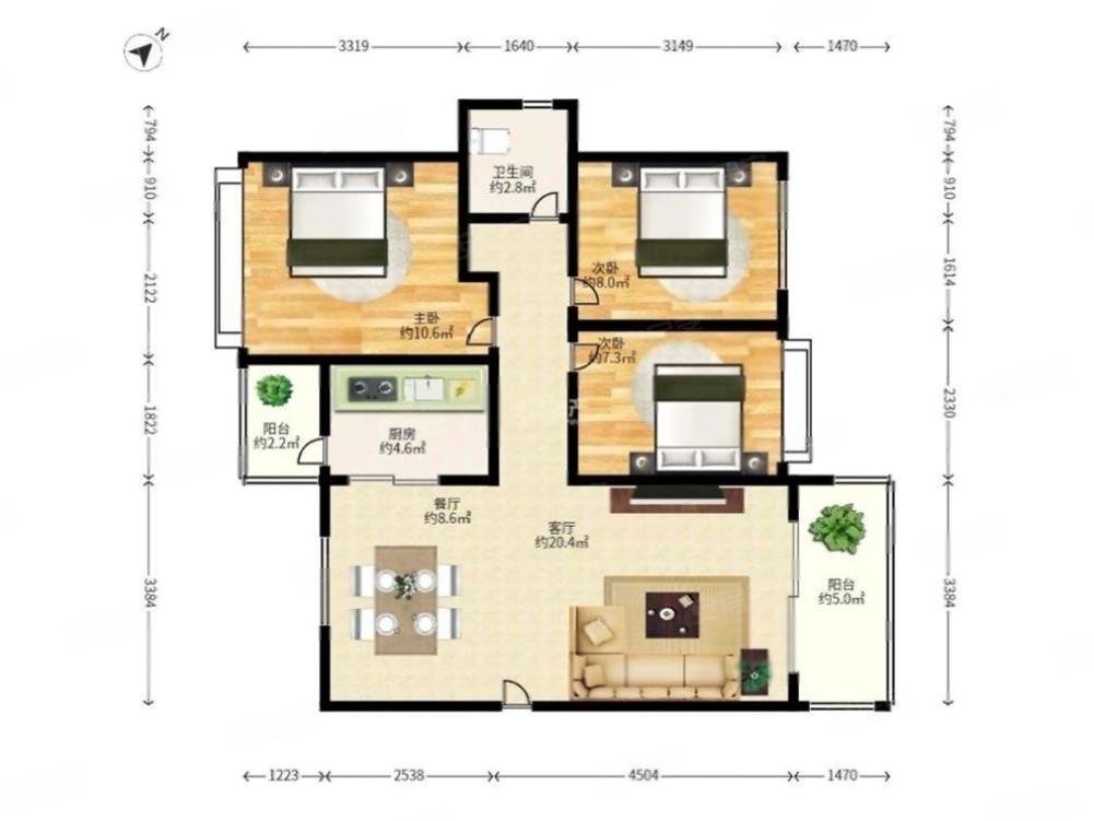 怀德公元二手房,467.35万,3室2厅,1卫,88.18平米-深圳安居客